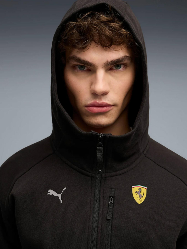Sweat à capuche zippé pumatech ferrari noir homme - Puma