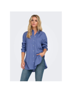 Chemise à carreaux onlmaggie bleu femme - Only