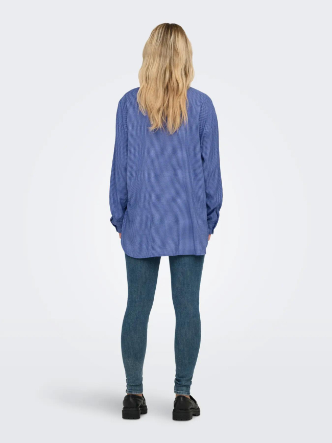 Chemise à carreaux onlmaggie bleu femme - Only
