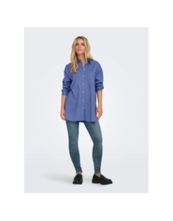 Chemise à carreaux onlmaggie bleu femme - Only