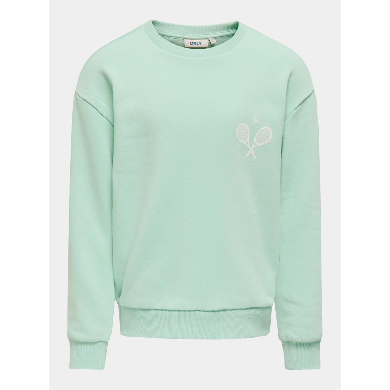 Sweat à col rond koglovely vert fille - Only