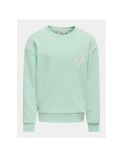 Sweat à col rond koglovely vert fille - Only