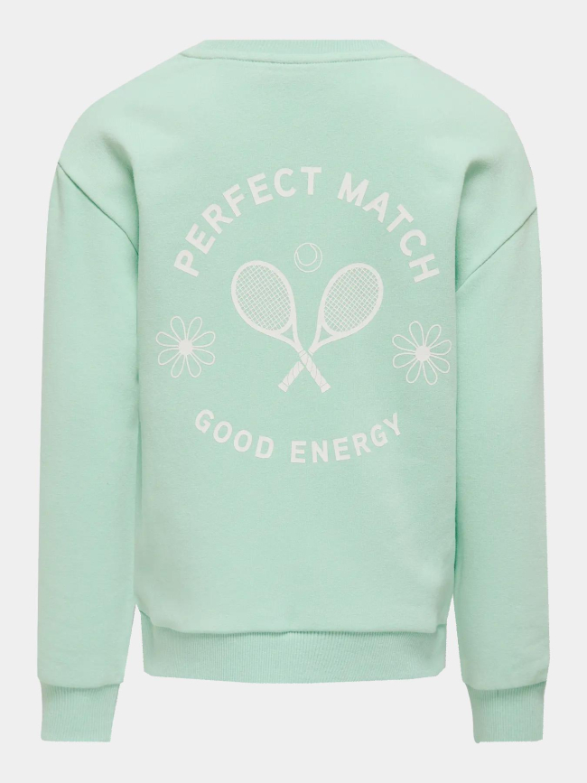 Sweat à col rond koglovely vert fille - Only