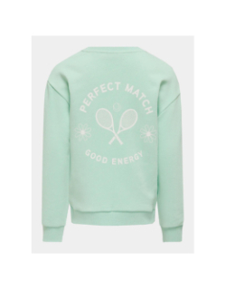 Sweat à col rond koglovely vert fille - Only