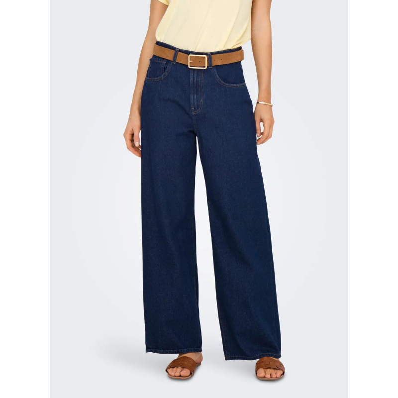 Jean large hope taille haute bleu femme - Only
