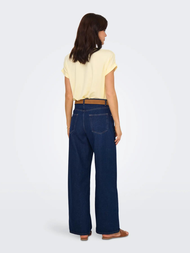 Jean large hope taille haute bleu femme - Only