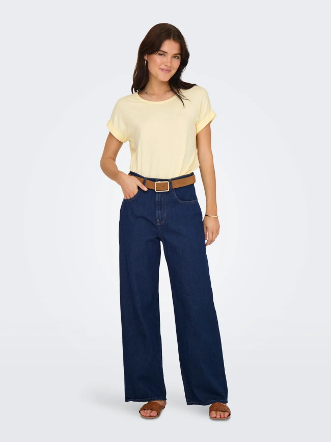 Jean large hope taille haute bleu femme - Only