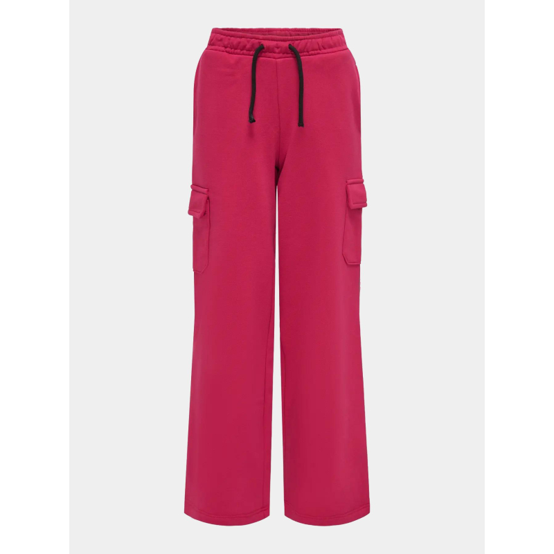Pantalon jogging cargo wide leg koganna rose fille - Only