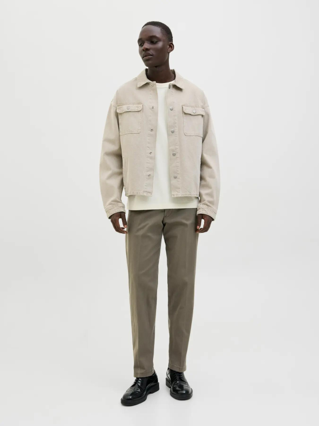 Pantalon chino jpstkane barret kaki homme - Jack & Jones