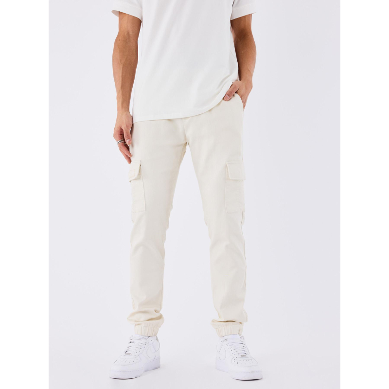 Pantalon cargo à taille élastique blanc homme - Asics