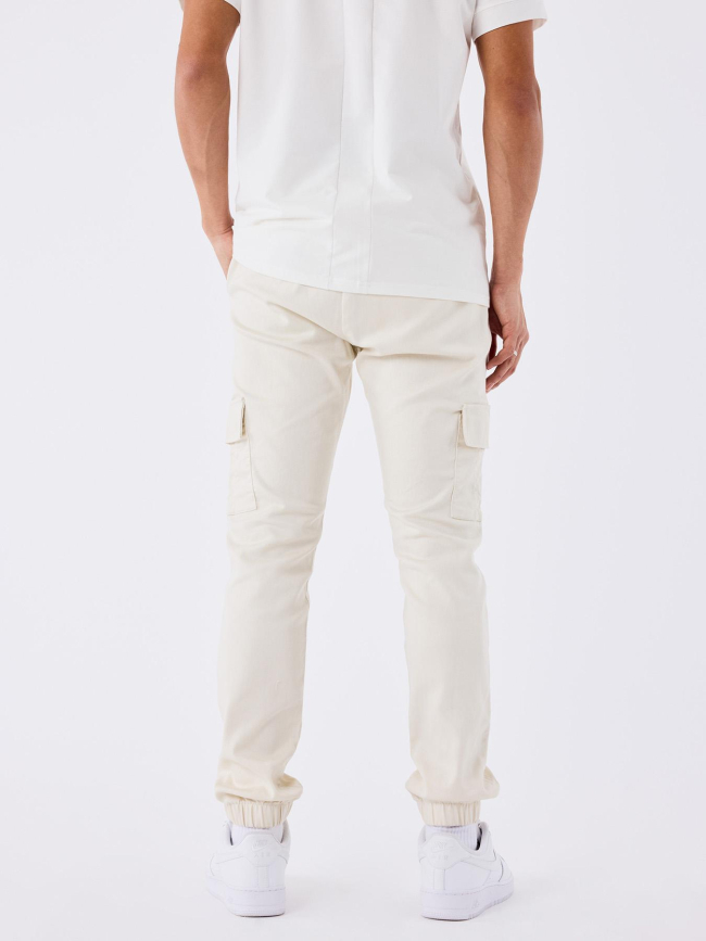 Pantalon cargo à taille élastique blanc homme - Asics