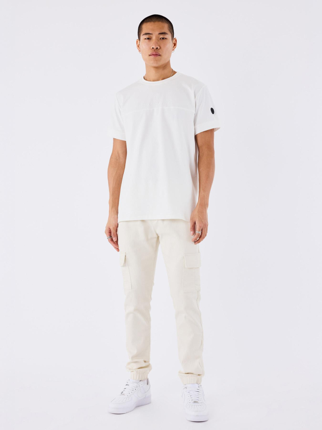 Pantalon cargo à taille élastique blanc homme - Asics