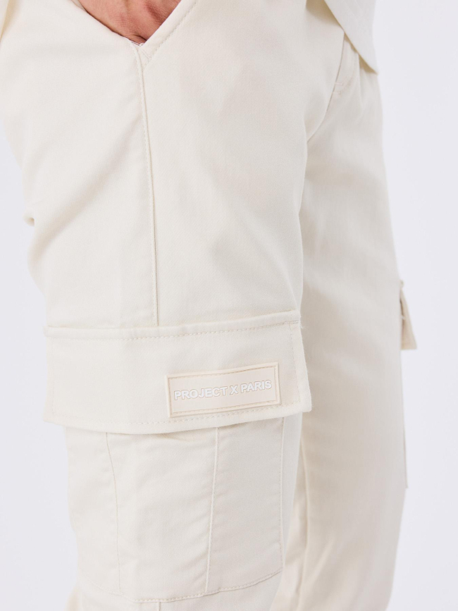 Pantalon cargo à taille élastique blanc homme - Asics