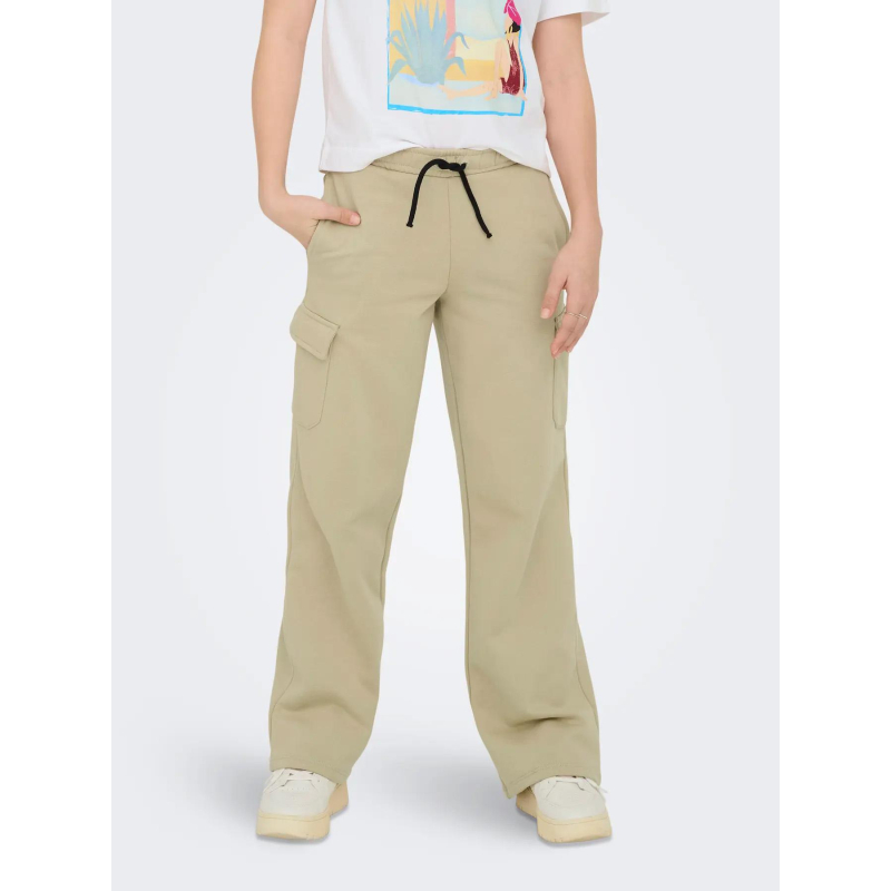 Pantalon jogging cargo wide leg koganna beige fille - Only