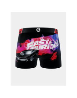 Boxer en microfibre fast and furious noir et rouge homme - Freegun