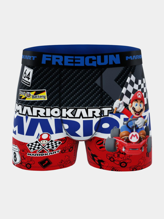 Boxer en microfibre mario kart rouge et bleu homme - Freegun