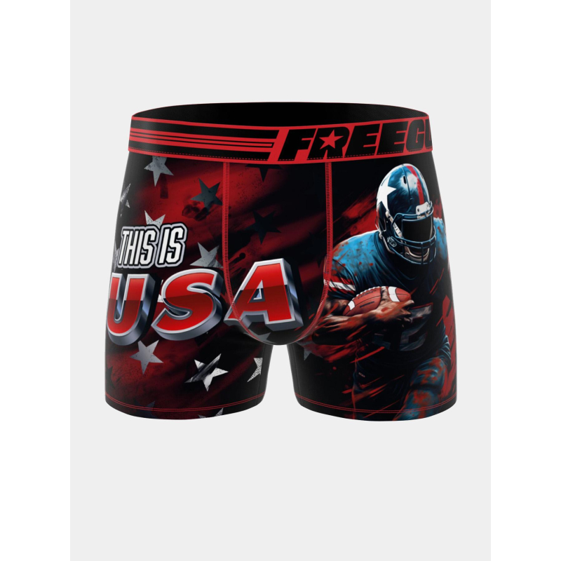 Boxer en microfibre usa rouge homme - Freegun