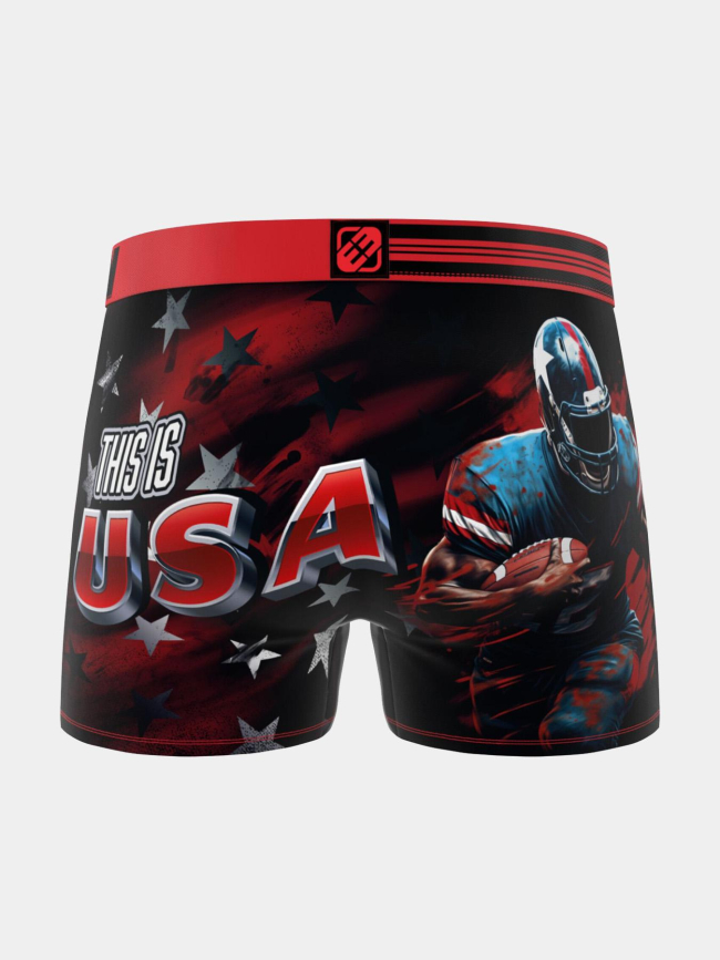 Boxer en microfibre usa rouge homme - Freegun