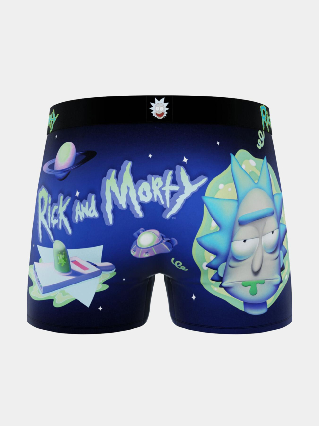 Boxer en microfibre rick et morty bleu homme - Freegun