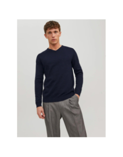 Pull fin jjebasic bleu marine homme - Jack & Jones