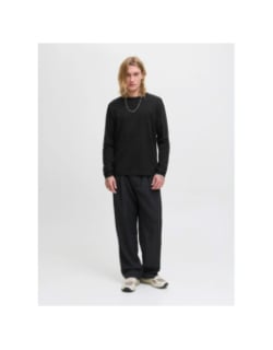 T-shirt à manches longues jjeorganic noir homme - Jack & Jones