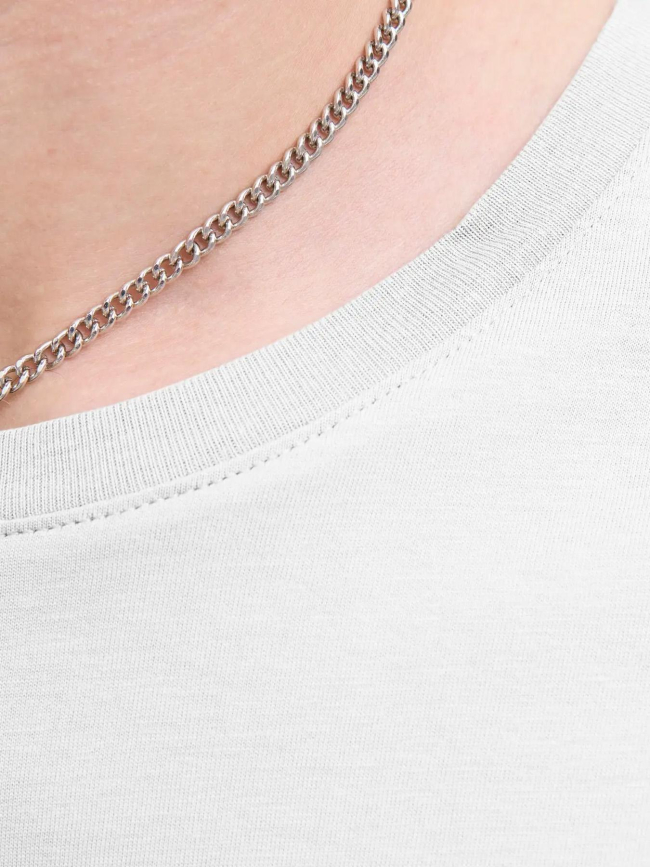 T-shirt à manches longues jjeorganic blanc homme - Jack & Jones