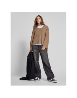 Pull côtelé katia marron femme - Only