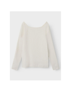 T-shirt slim côtelé à manches longues nkfotilia blanc fille - Name It