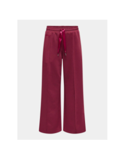Pantalon large lue bordeaux femme - Only