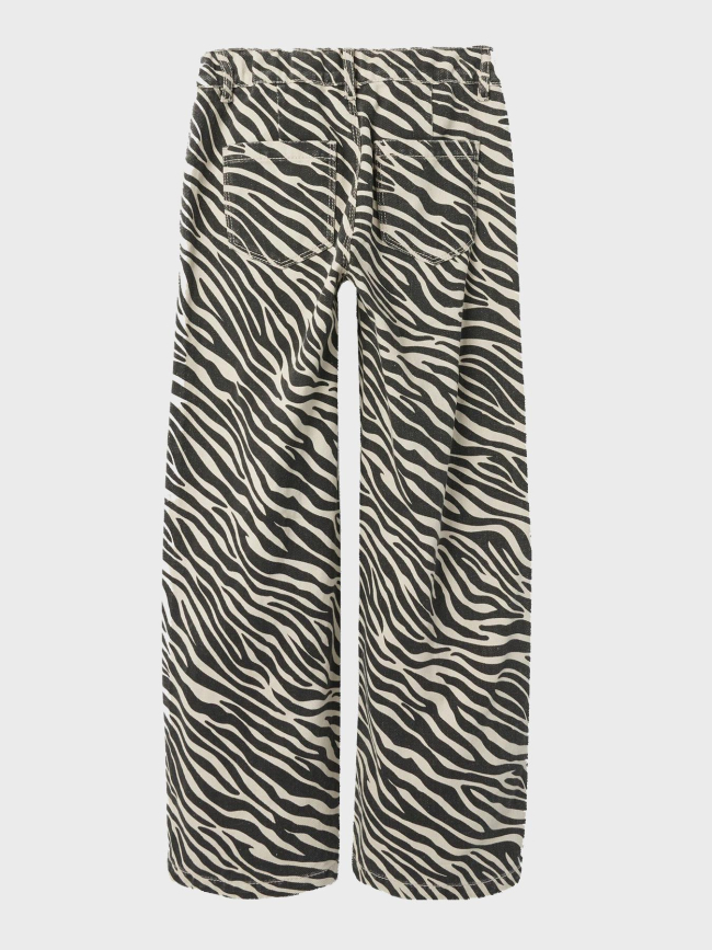 Jean zébré nkfrose wide fit beige fille - Name It