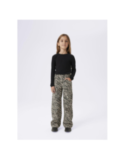 Jean zébré nkfrose wide fit beige fille - Name It