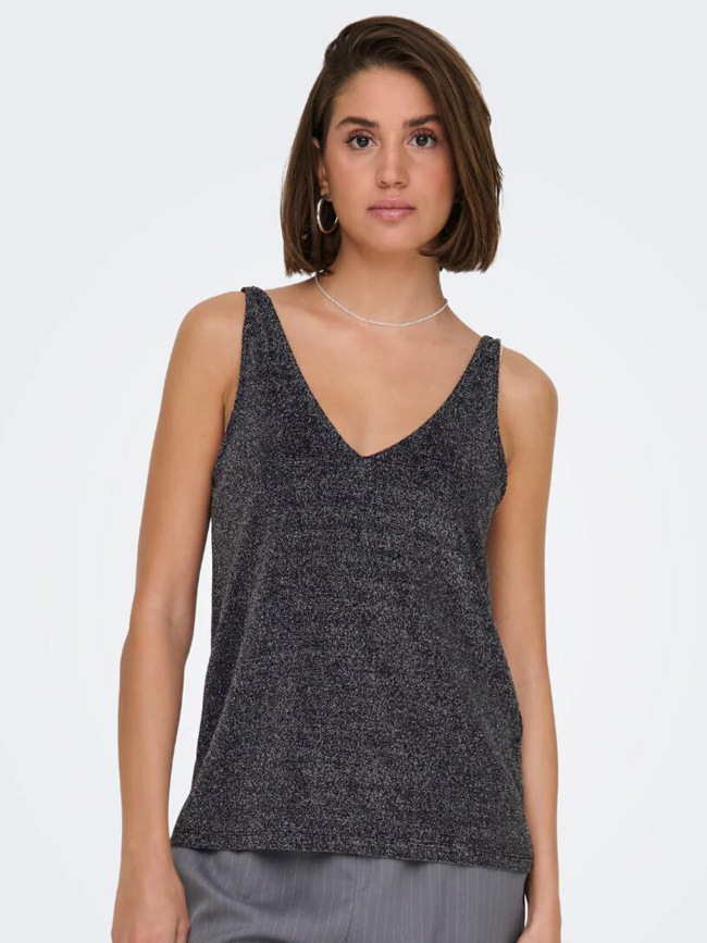 Débardeur brillant onlqueen argenté femme - Only