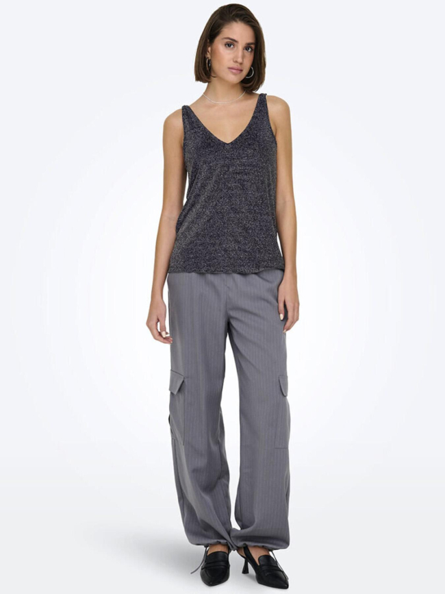 Débardeur brillant onlqueen argenté femme - Only