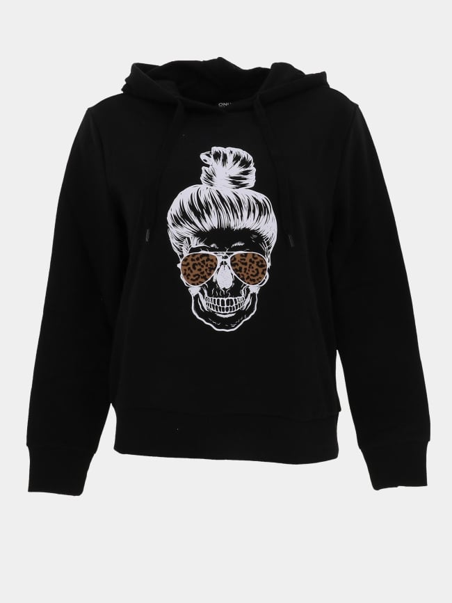 Sweat à capuche onlhella noir femme - Only