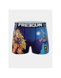 Boxer en microfibre dbs goku ssj3 beerus violet homme - Freegun