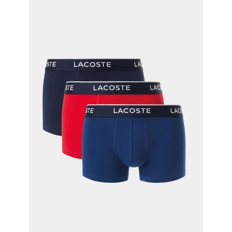 Pack de 3 boxers stretch en coton multicolore homme - Lacoste