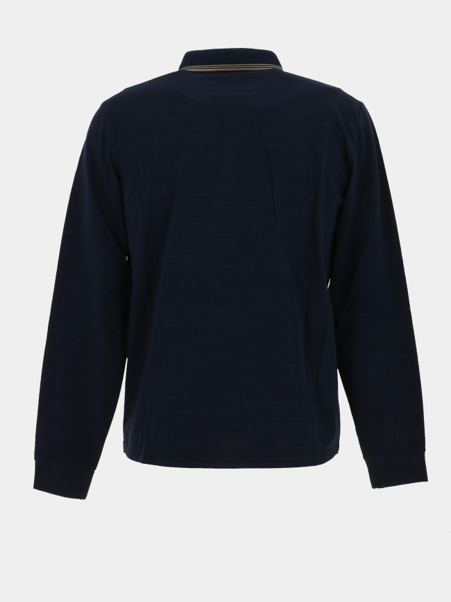 Polo à manches longues basick bleu marine homme - Sun Valley