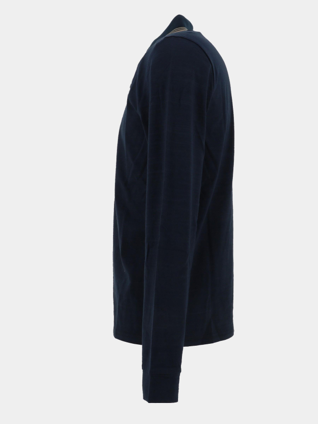 Polo à manches longues basick bleu marine homme - Sun Valley