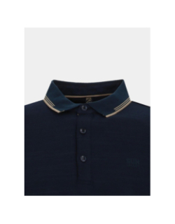 Polo à manches longues basick bleu marine homme - Sun Valley