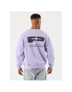 Sweat à col rond life is a game violet homme - Project X Paris
