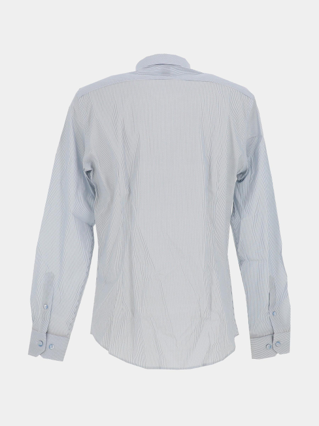 Chemise signature rayé à manches longues laly blanc homme - Benson & Cherry