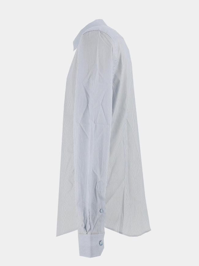 Chemise signature rayé à manches longues laly blanc homme - Benson & Cherry