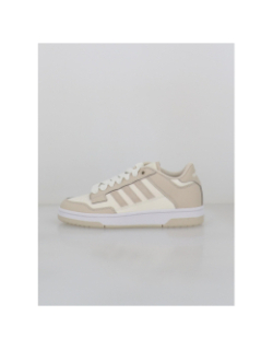Baskets rapid court low blanc et beige femme - Adidas