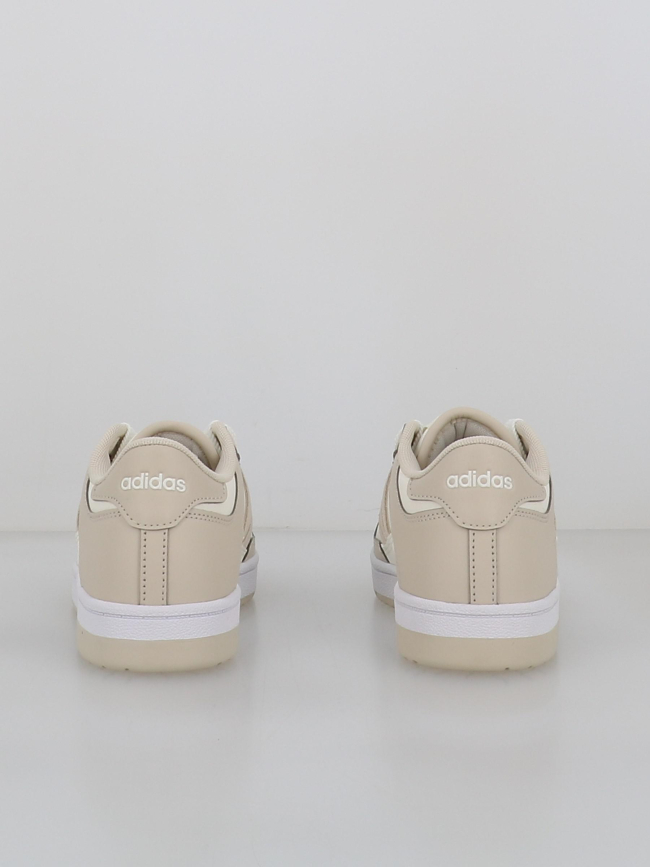 Baskets rapid court low blanc et beige femme - Adidas