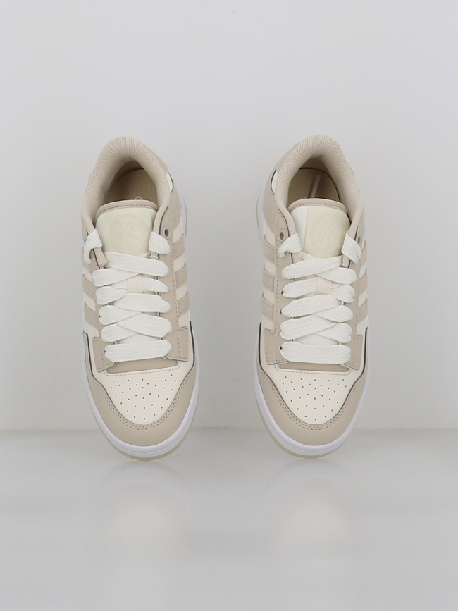 Baskets rapid court low blanc et beige femme - Adidas