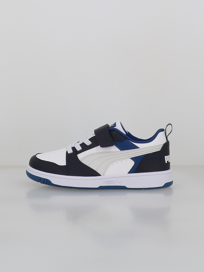Baskets rebound v6 lo blanc et bleu enfant - Puma