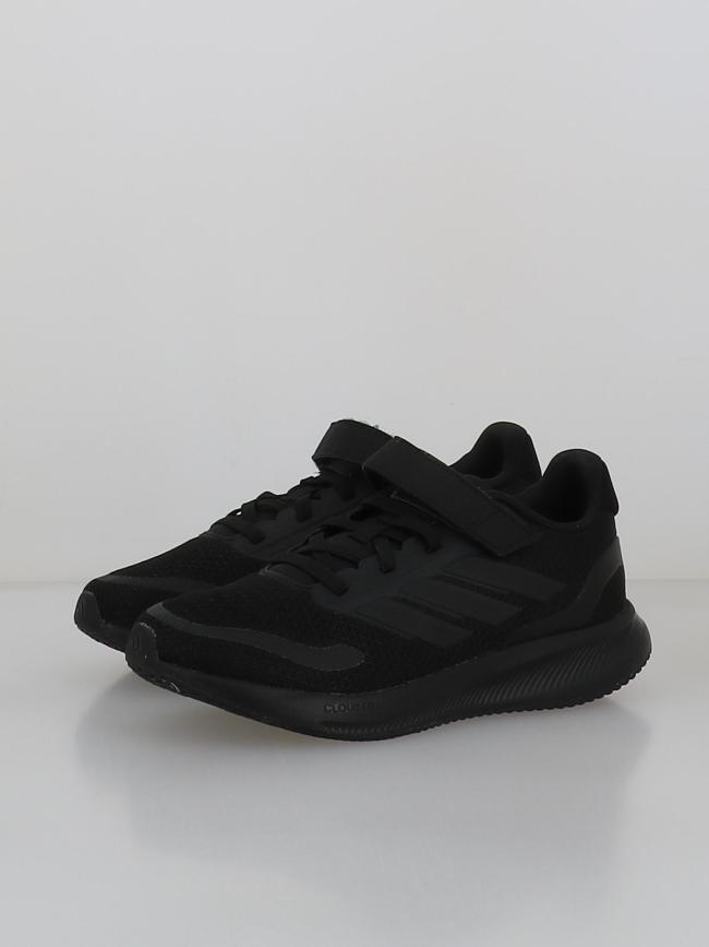 Baskets à scratch runfalcon 5 el c noir enfant - Adidas