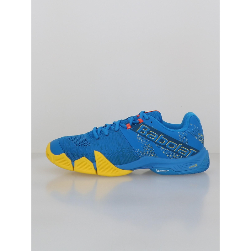 Chaussures de padel movea bleu jaune homme - Babolat