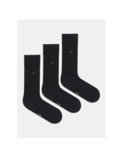 Pack de 3 paires de chaussettes hautes noir homme - Calvin Klein