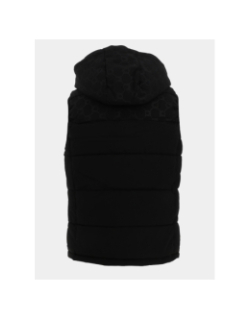 Doudoune sans manches à capuche logotée noir homme - Chabrand